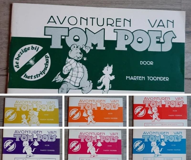 Bundel strips (7x): Tom Poes – De Bezige Bij/Het Stripschap, Boeken, Meerdere stripboeken, Ophalen of Verzenden, Gelezen, Marten Toonder