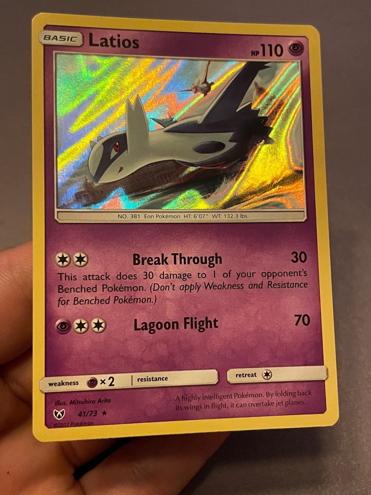 Pokemon Latios 41/73 Holo, Ophalen of Verzenden, Zo goed als nieuw, Losse kaart, Foil