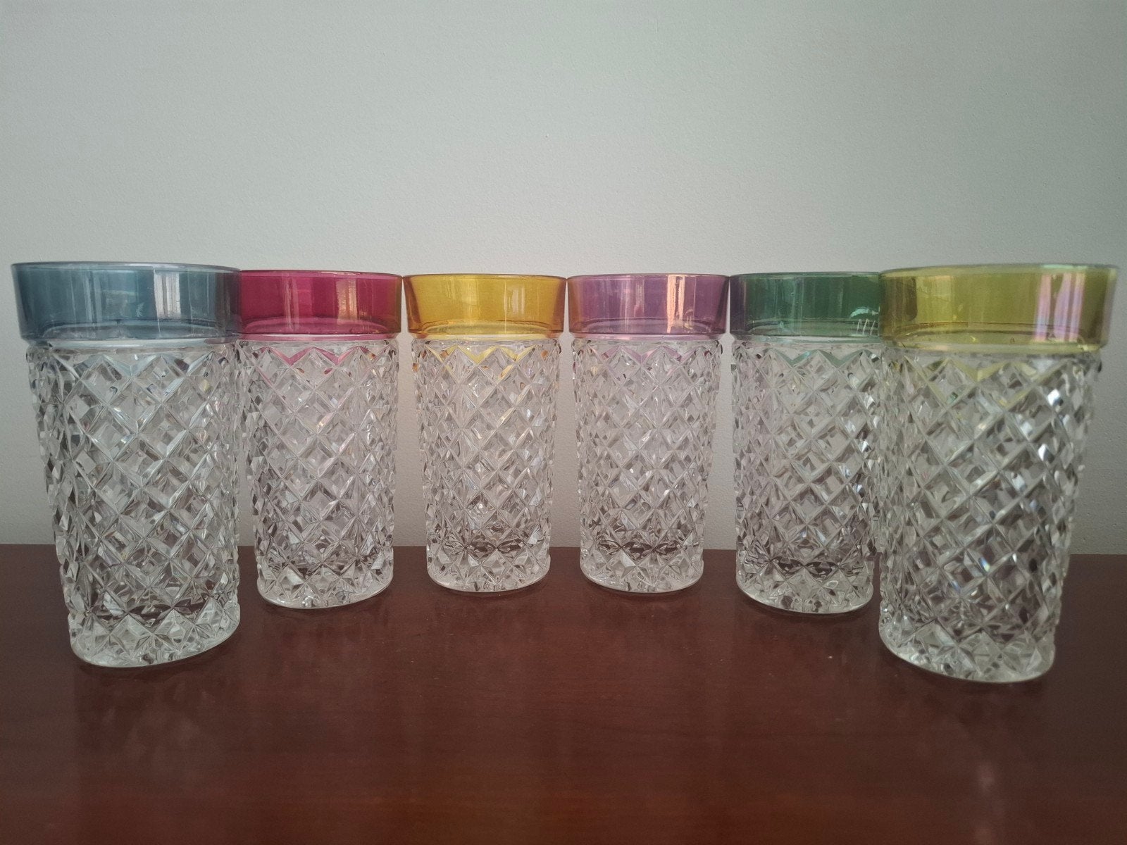 Te koop 6 kristallen glazen, Ophalen of Verzenden, Zo goed als nieuw, Overige typen