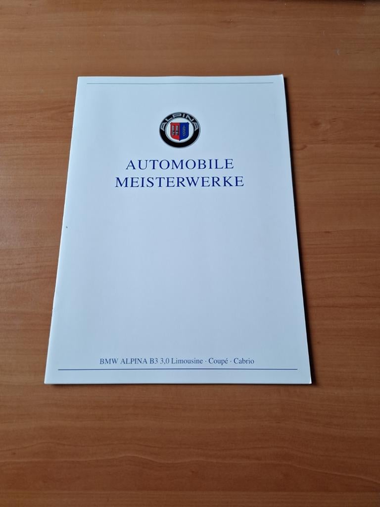 BMW Alpina E36 B3 3.0 produktfolder sedan coupe cabriolet, Boeken, Ophalen of Verzenden, Zo goed als nieuw, BMW