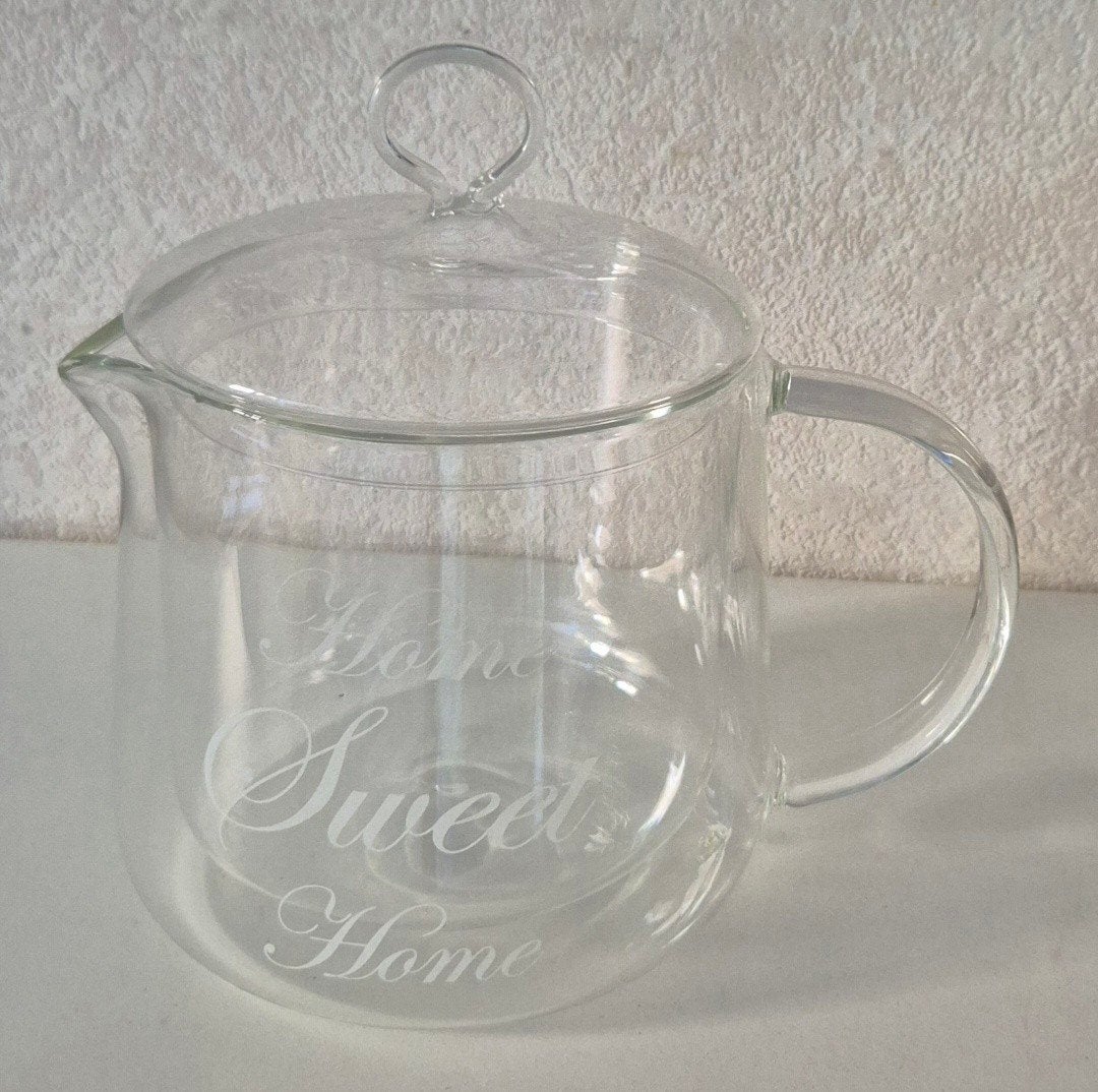 dubbelwandige glazen theepot, Huis en Inrichting, Keuken | Servies, Ophalen, Zo goed als nieuw, Glas