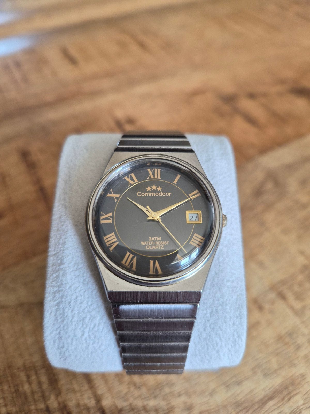 Commodoor Quartz Horloge met Romeinse Cijfers, Overige merken, Staal, Gebruikt, Staal