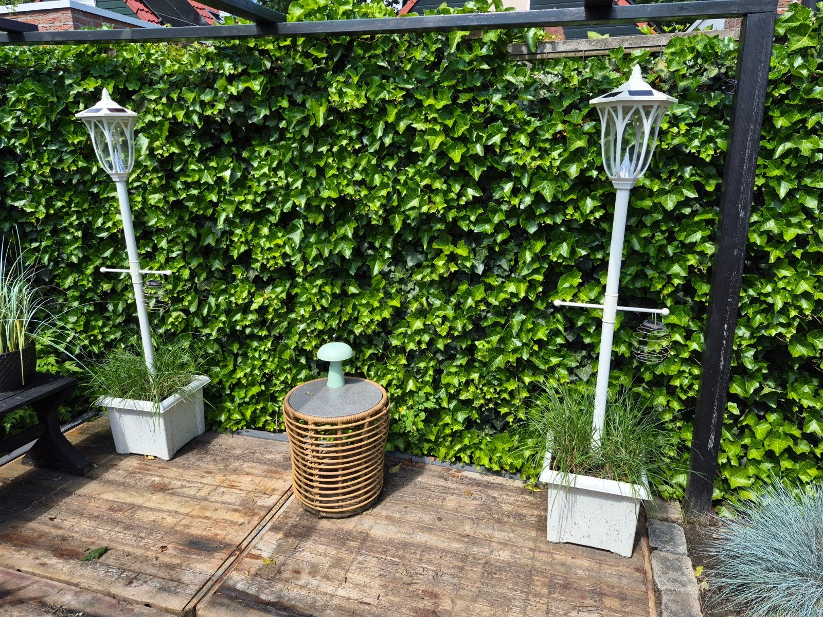 Lantaarns  zonne-energie  tuin verlichting, Ophalen of Verzenden, Nieuw, Hout