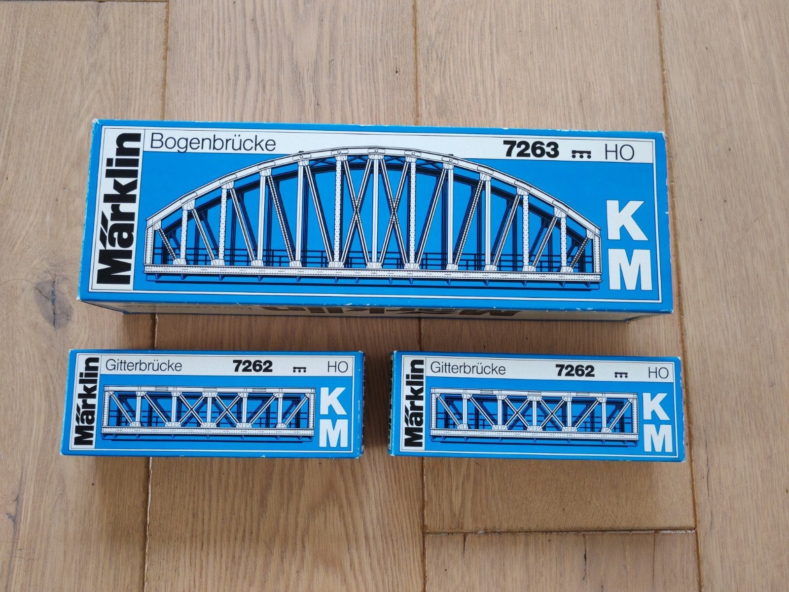 Märklin Modelbouw Spoorbrug Set (Boogbrug en Gitterbruggen), Verzenden, Gebruikt, Brug, Tunnel of Gebouw, Märklin