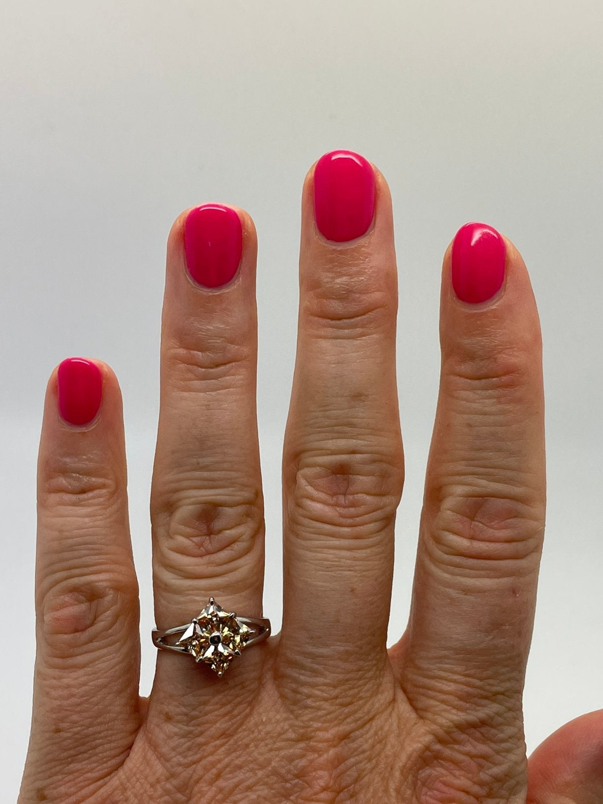 E902 Prachtige zilveren ring oranje steen maat 17,25, Sieraden, Tassen en Uiterlijk, Ringen, Oranje, Ophalen of Verzenden, Zo goed als nieuw