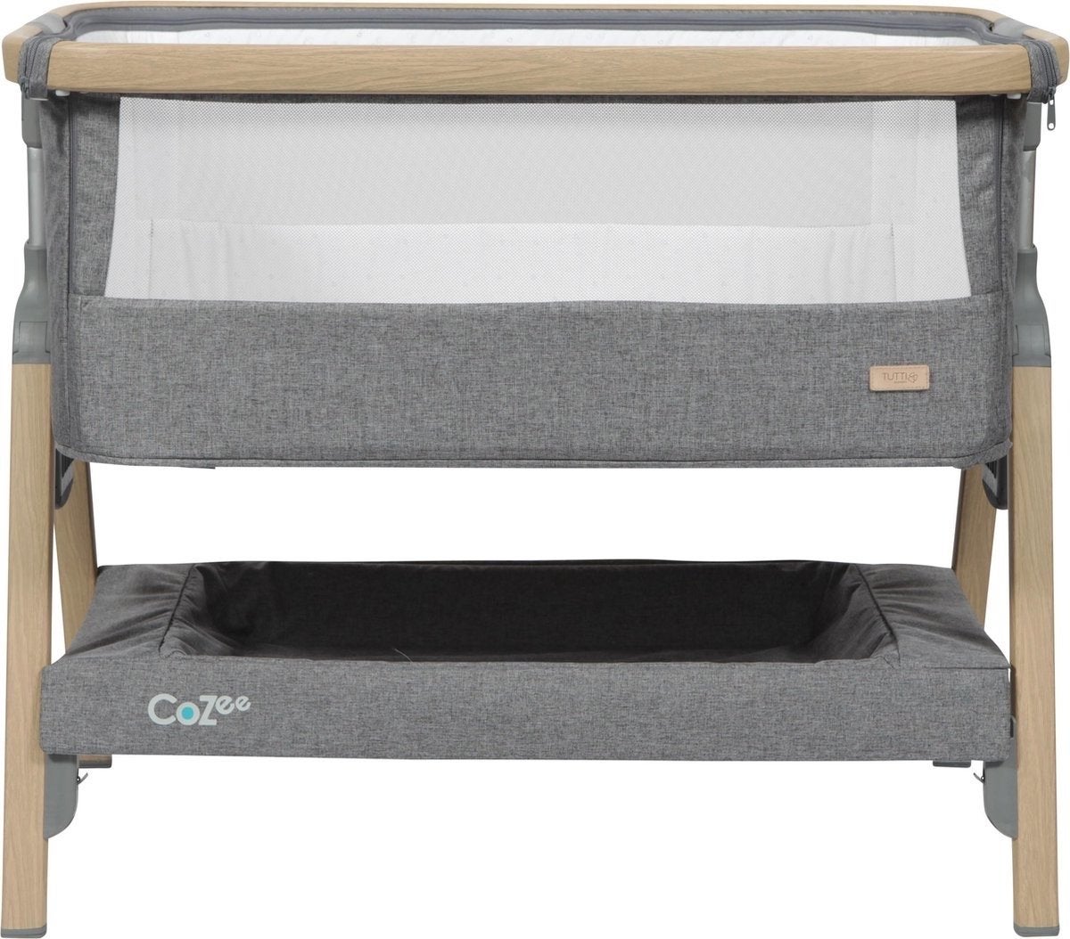 Tutti Bambini Cozee Co-sleeper Wieg - Oak/Charcoal, Kinderen en Baby's, Babywiegjes en Ledikanten, Ophalen, Zo goed als nieuw