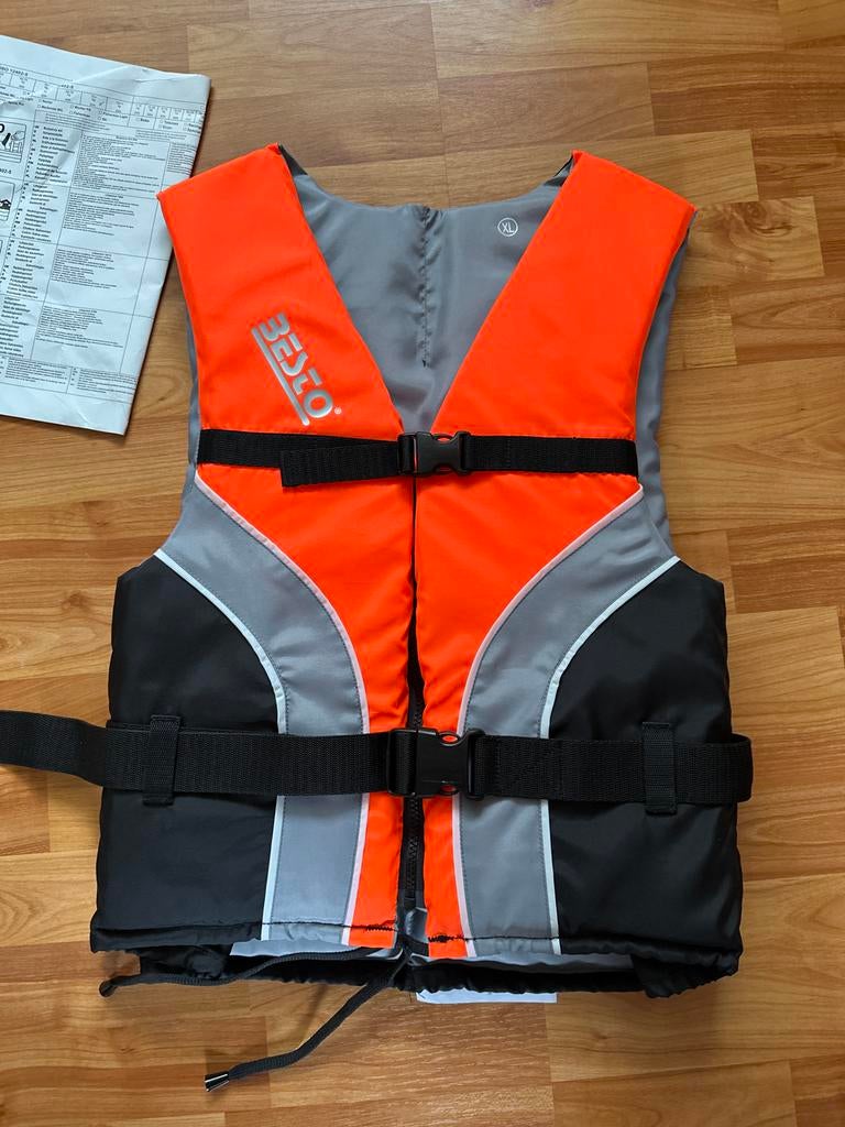 Besto Reddingsvest/Zwemvest XL - Oranje/Zwart/Grijs, Ophalen of Verzenden, Nieuw, Dame of Heer, Reddingsvest of Zwemvest
