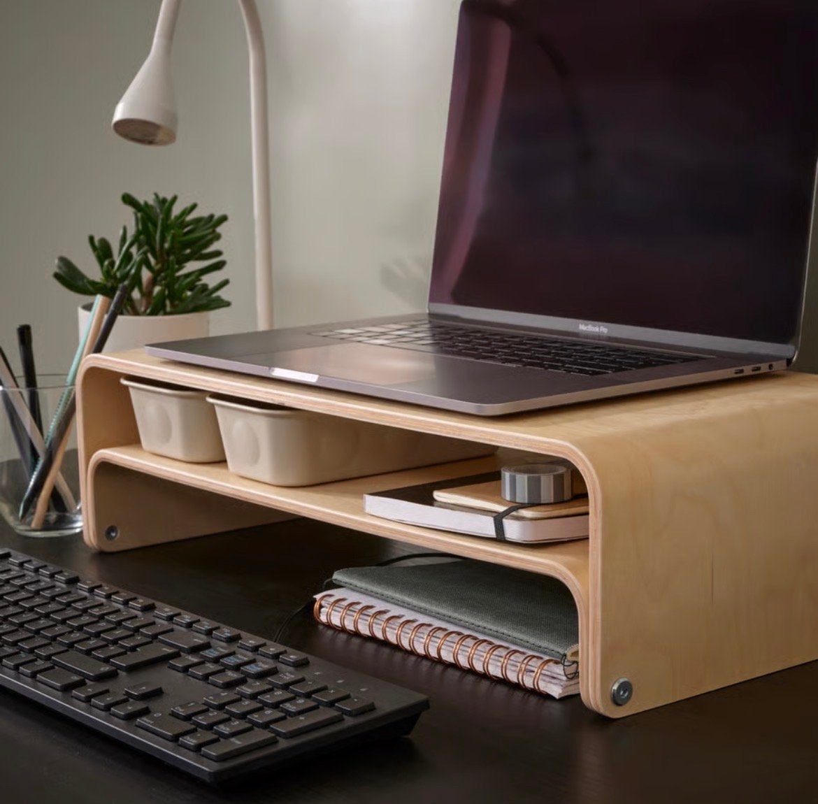 IKEA VATTENKAR Monitorstandaard / Laptopstandaard, Ophalen of Verzenden, Gebruikt
