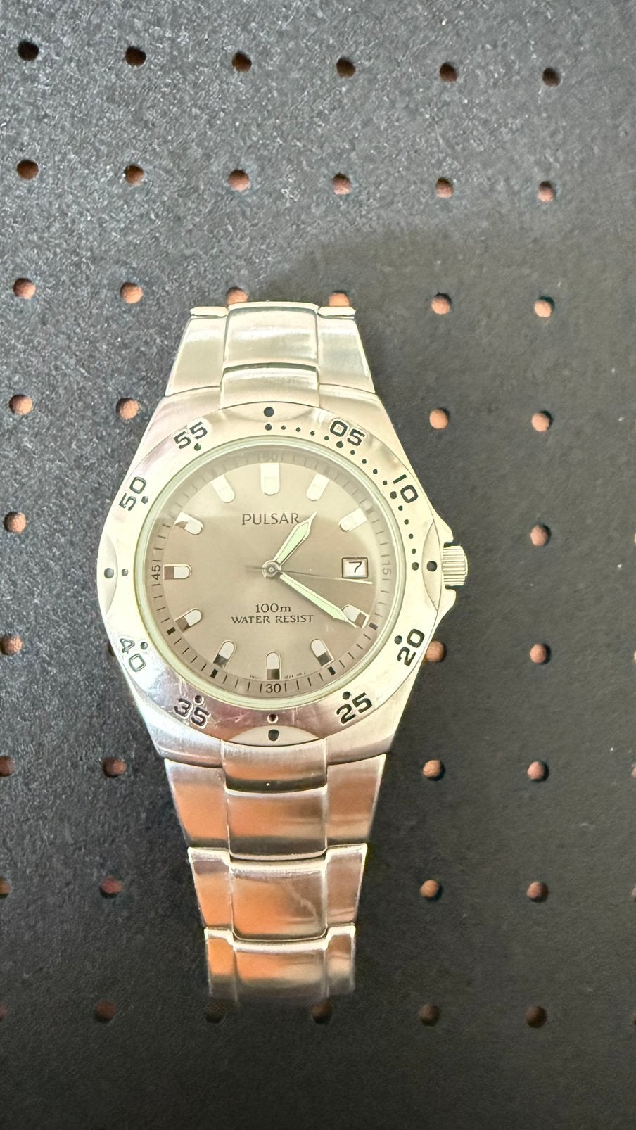 Pulsar Herenhorloge - 100m Waterbestendig, Gebruikt, Staal, Polshorloge, Ophalen