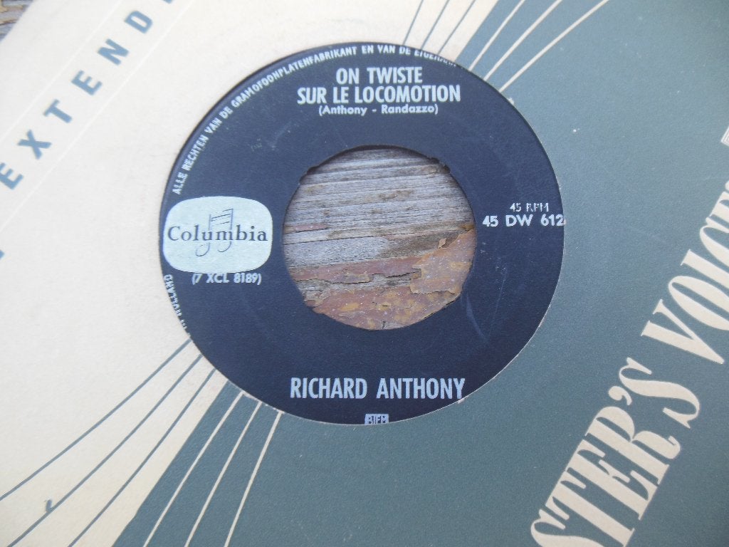 single richard anthony columbia records zwart label 45rpm, Ophalen of Verzenden, Gebruikt, Pop