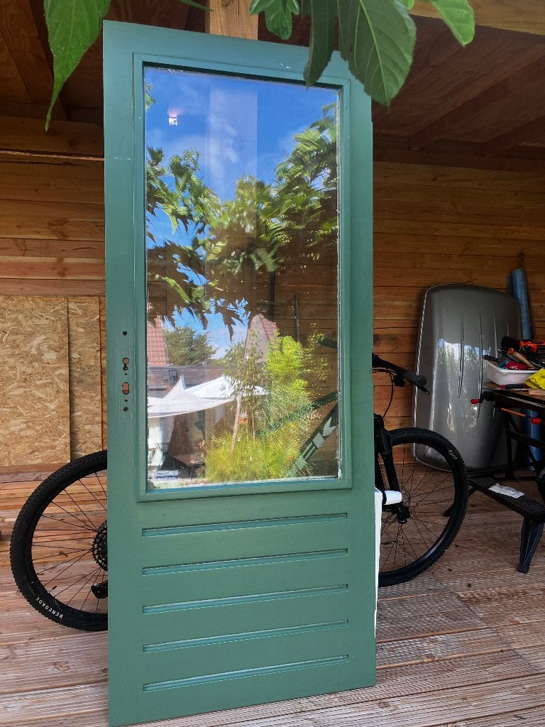 Buitendeur hardhout, Ophalen, Gebruikt, 80 tot 100 cm, Buitendeur