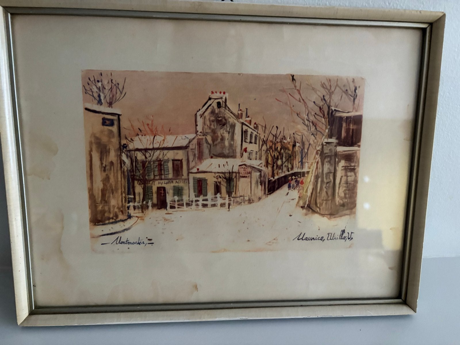 Maurice Utrillo - Montmartre (Print), Realistisch, Ophalen of Verzenden, Gesigneerd, Print