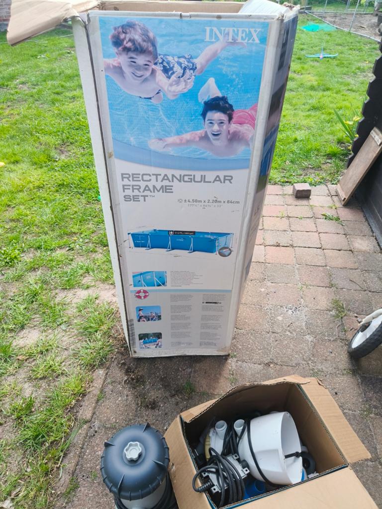 Intex Zwembad met filterpomp, Tuin en Terras, Zwembaden, Gebruikt, Opzetzwembad, 80 tot 120 cm, 400 cm of meer, 200 tot 300 cm