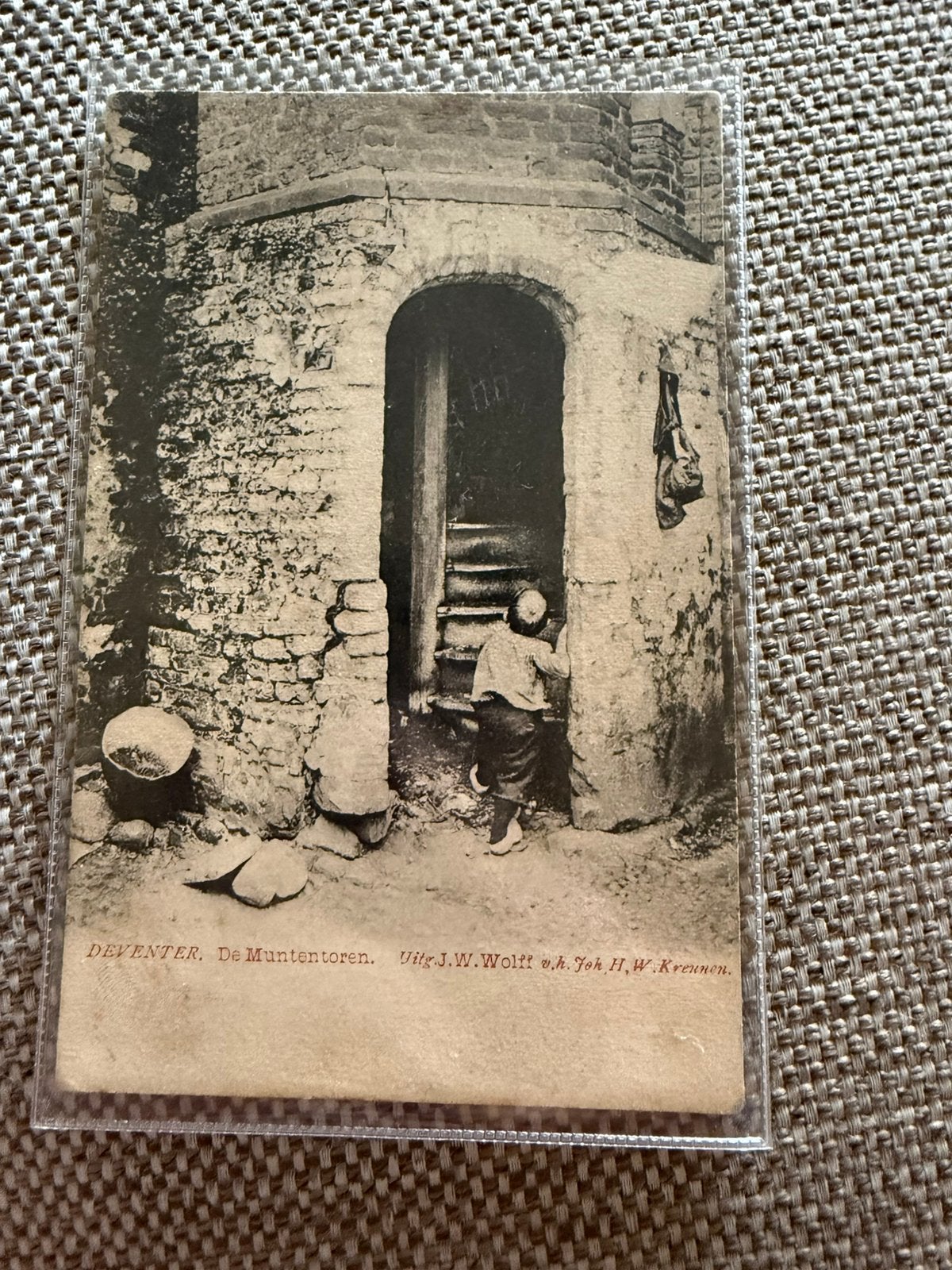 Oude ansichtkaart van Deventer – De Muntentoren., Verzamelen, Ansichtkaarten | Nederland, Ophalen of Verzenden, Voor 1920, Overijssel