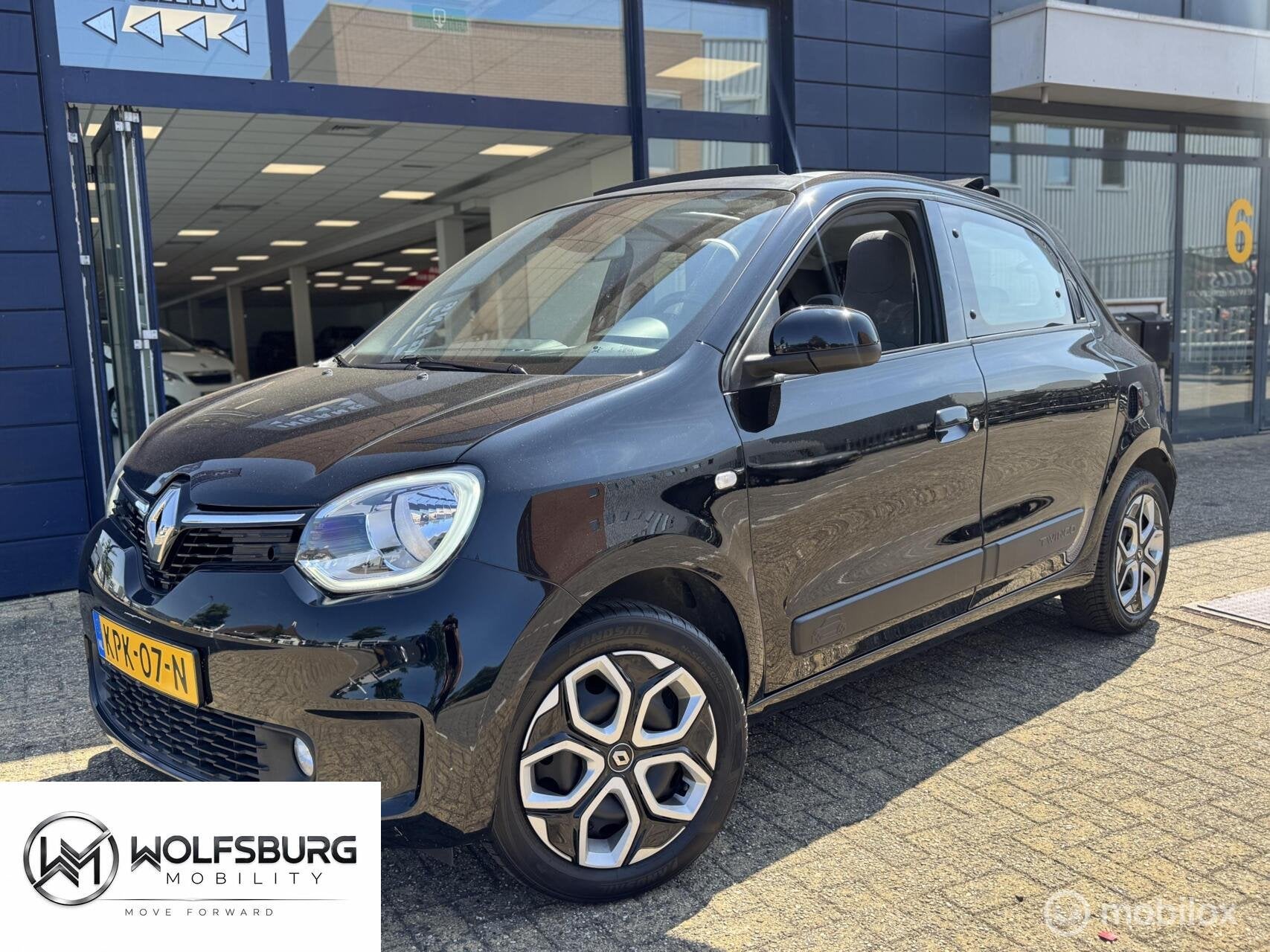 Renault Twingo 1.0 SCe Intens - OpenAir | Cabrio| Airco, Auto's, Gebruikt, Euro 6, 4 stoelen, Zwart