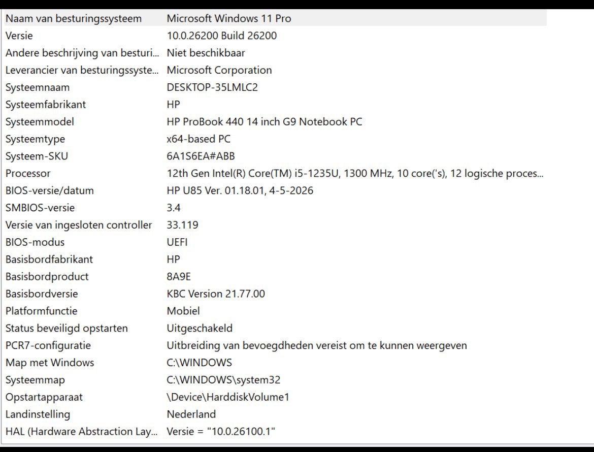 Hp Probook laptop, Ophalen of Verzenden, Zo goed als nieuw, 15 inch, 2 tot 3 Ghz