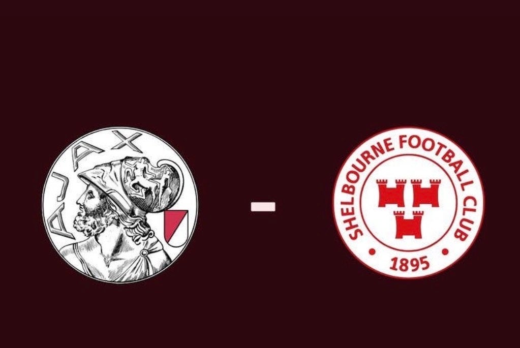 Ajax Shelbourne 2 tickets vak 121, Twee personen