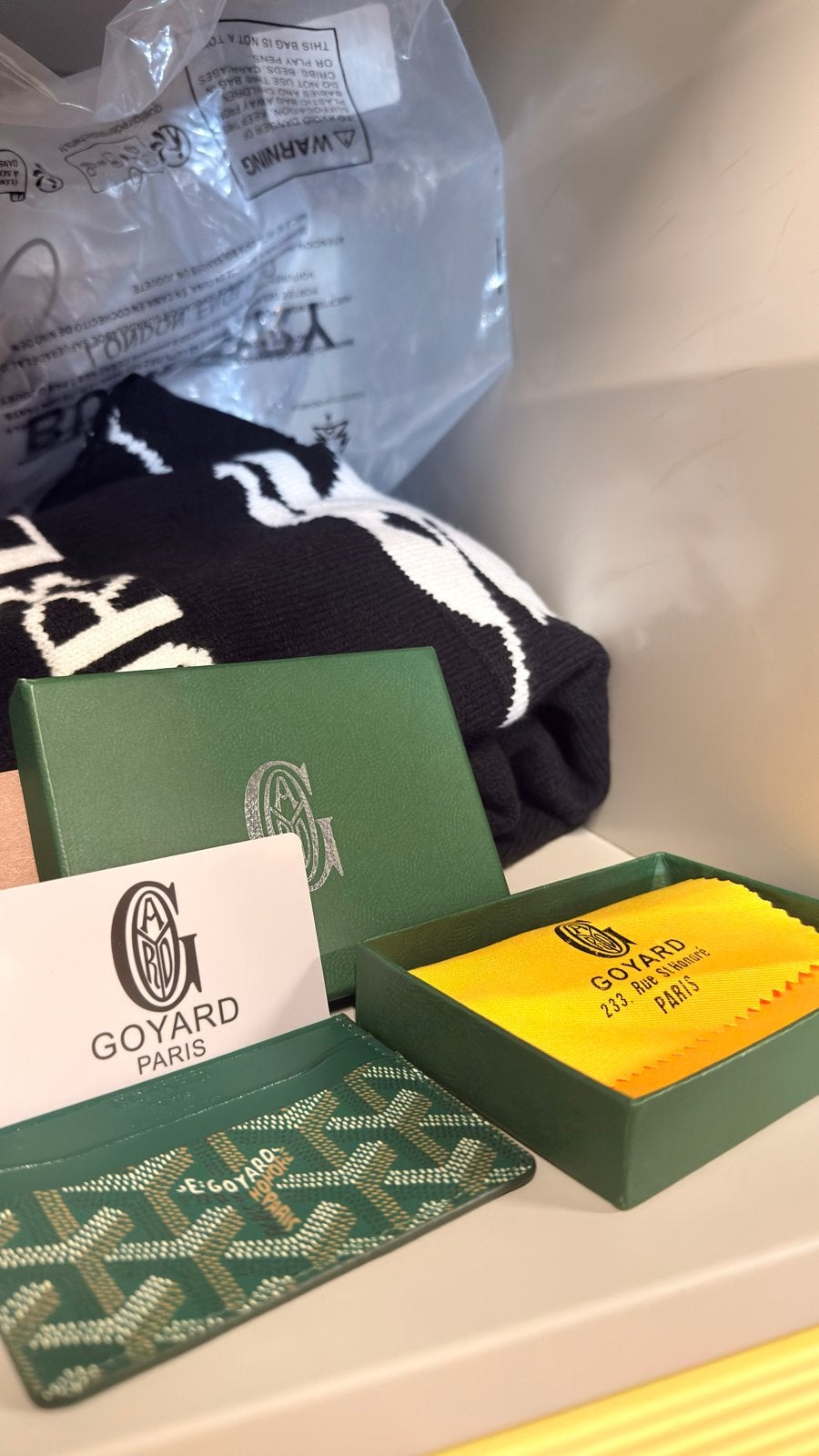 Goyard Saint Sulpice Kaarthouder Groen, Overige merken, Nieuw, Ophalen of Verzenden, Leer
