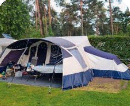 Jamet trigano rondo XL met zijtent 7 pers 1-2-3 opzetsysteem, Ophalen, Trigano, Meerkleurig, Aanwezig