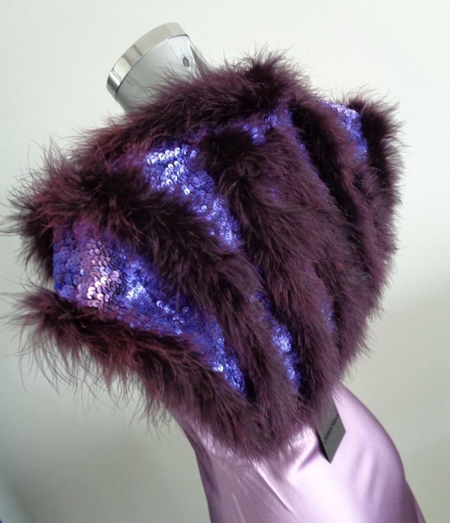 Jorando Italy designer bolera stola Marabou feather NIEUW, Maat 38/40 (M), Nieuw, Ophalen of Verzenden, Sjaal