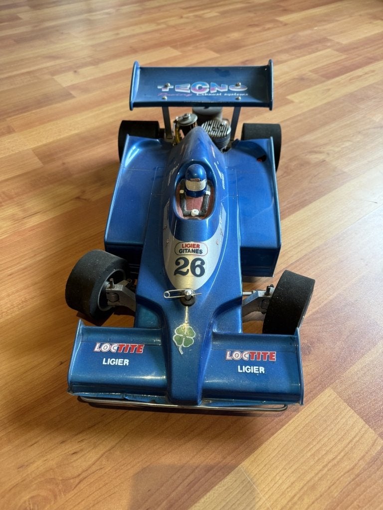 Vintage SG Racing 1/8 F1 Nitro (Ligier JS11) + Robbe Zender, Gebruikt, Ophalen of Verzenden, Auto onroad, Nitro