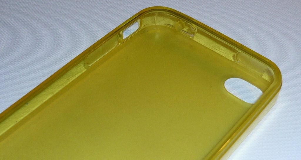 iPhone 4/4S geel Semi-Transparent Silicone Cover TPU, Telecommunicatie, Kunststof, Gebruikt, Frontje of Cover, IPhone 4S