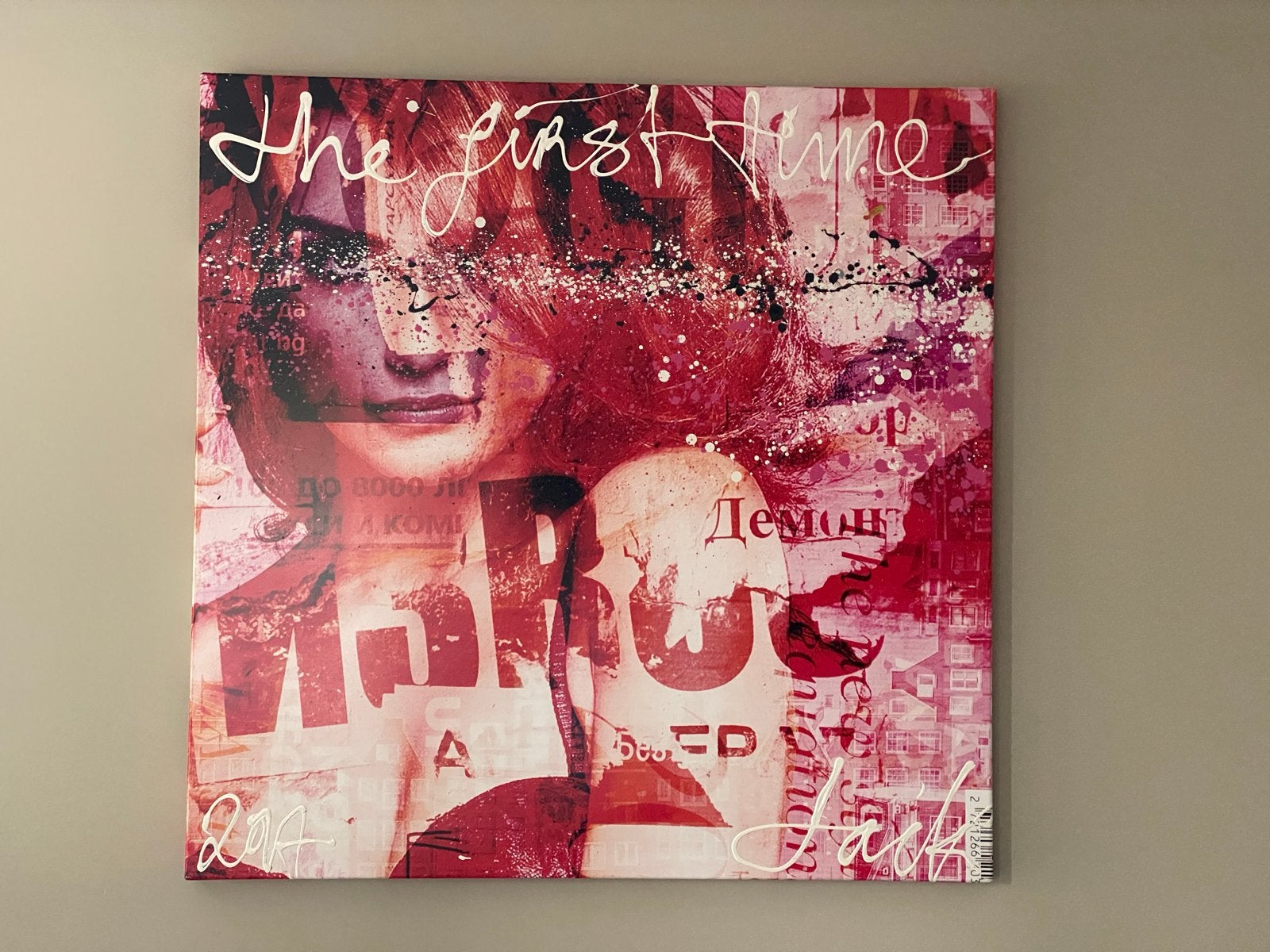 Jack Liemburg - The First Time - 120x120 cm, Ophalen, Figuren, Gesigneerd, Gemengde techniek