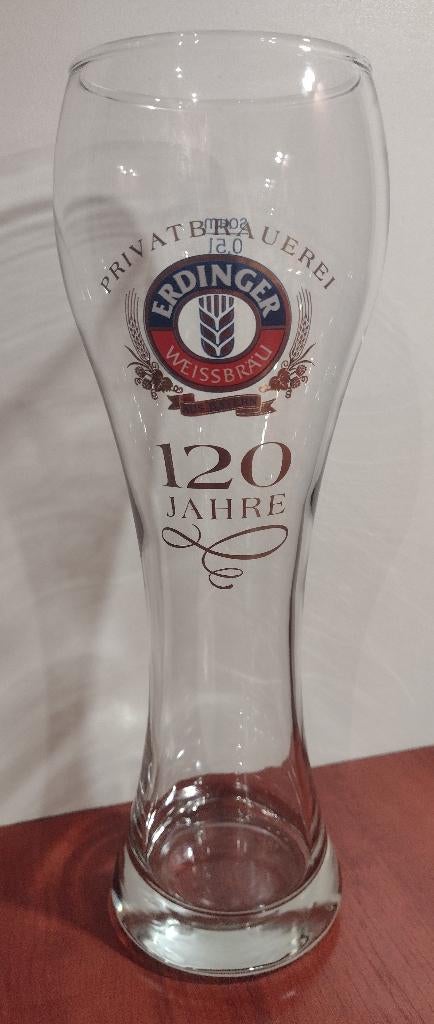 Erdinger Jubileum Glas 120 Jaar 50cl 2006. (D), Ophalen of Verzenden, Gebruikt, Glas of Glazen, Overige merken