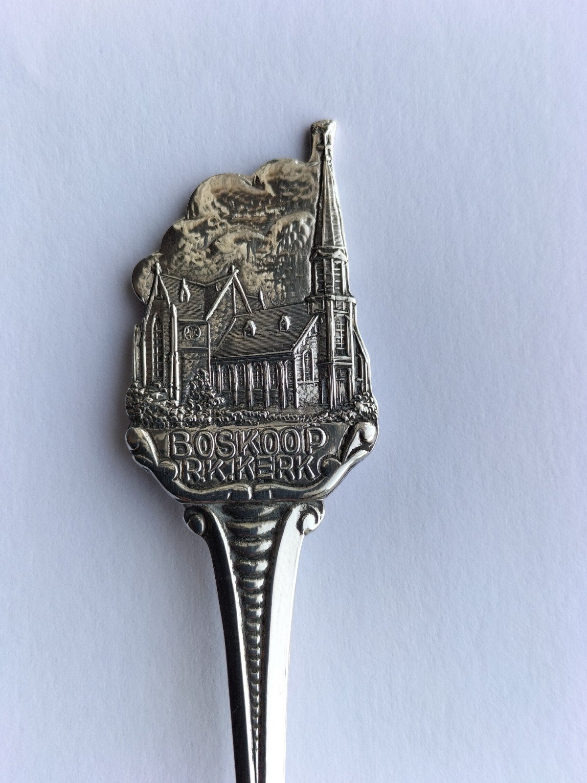 Lepeltje Boskoop R.K. kerk verzilverd, Ophalen of Verzenden