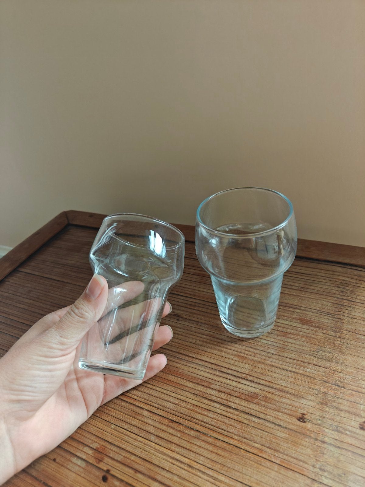 6 Stapelbare glazen (28cl), Ophalen, Glas, Overige stijlen, Glas of Glazen