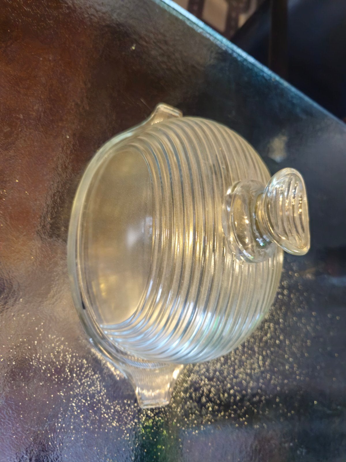Leerdam Glas Vloot Ovenschaal met Deksel - Vintage, Antiek en Kunst, Antiek | Glas en Kristal, Ophalen of Verzenden