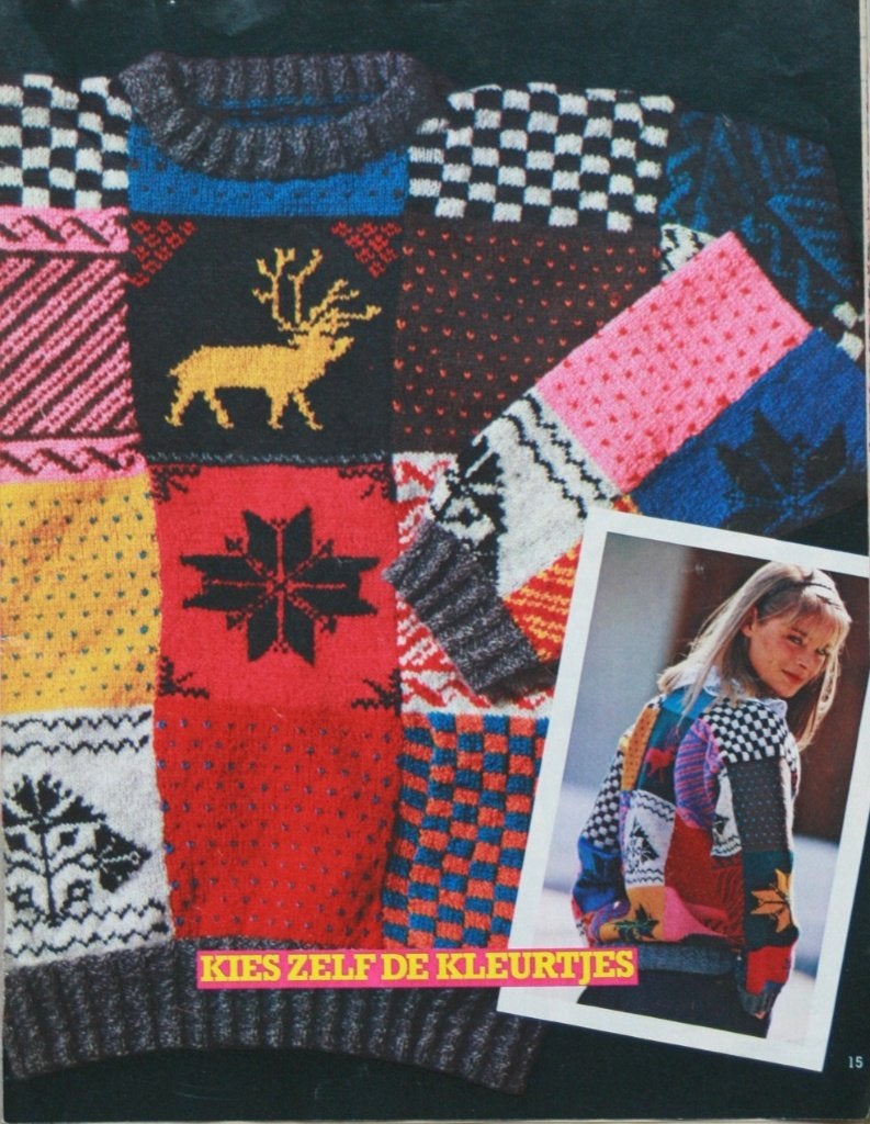 Breipatroon  Bijzondere Trui medium   nr 1208, Verzenden, Nieuw, Breien, Patroon of Boek