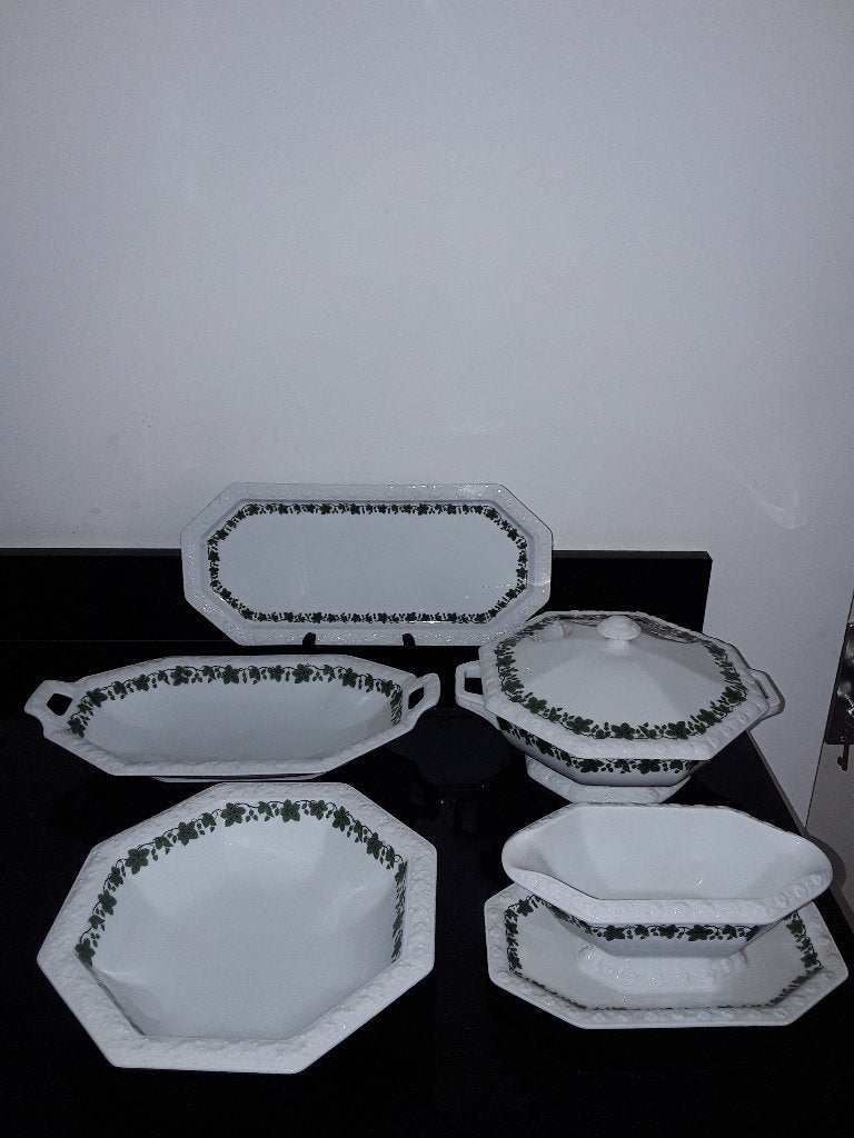 Rosenthal Maria serviesdelen met groene guirlande, Verzenden