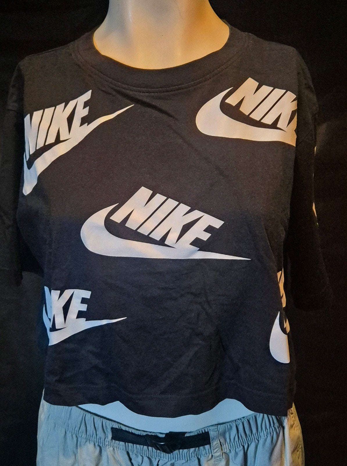 Nike croptop maat M zgan zwart, Maat 38/40 (M), Zwart, Ophalen of Verzenden, Zo goed als nieuw