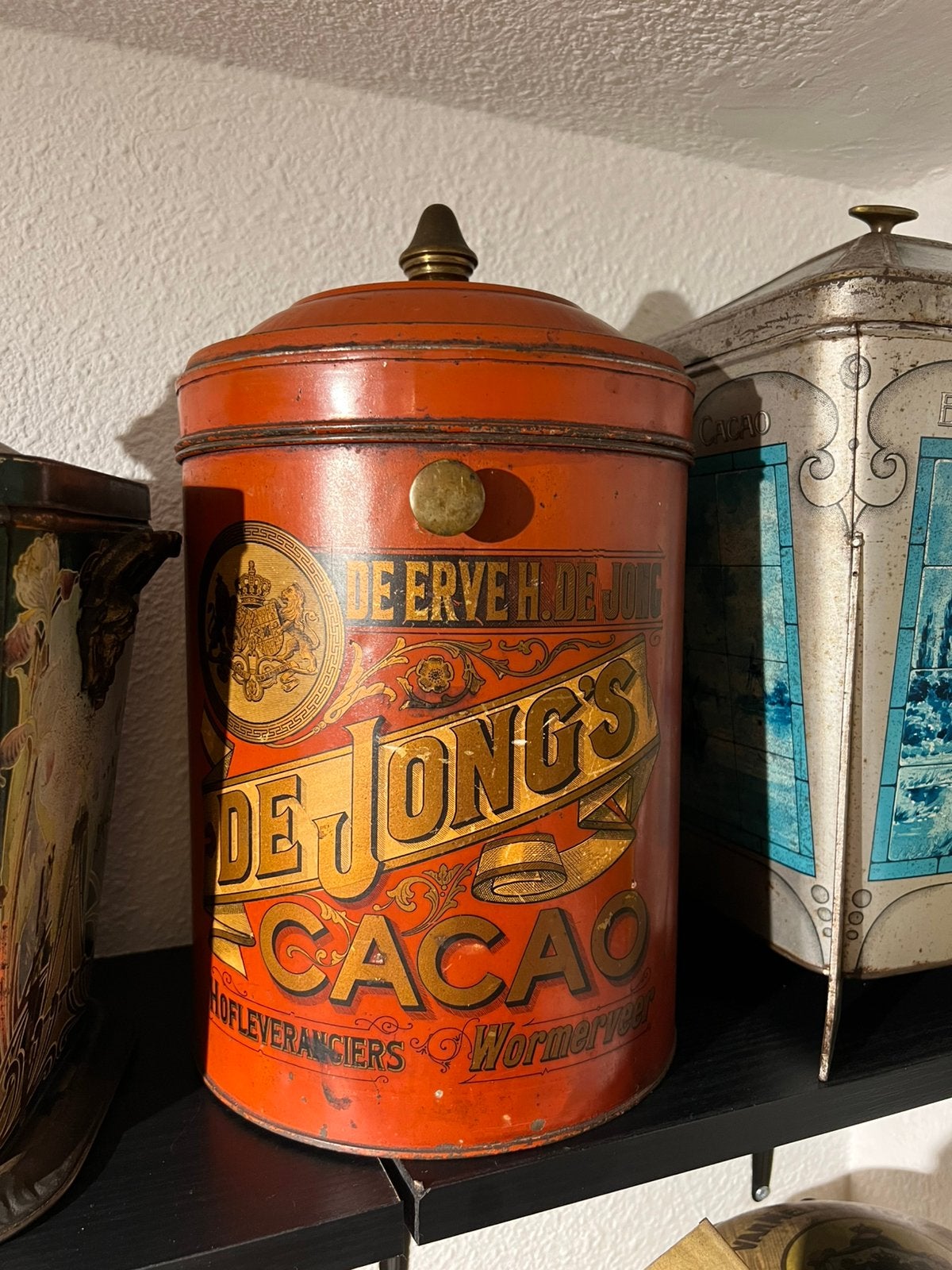 De Jong Wormerveer cacao tonnetje, Ophalen of Verzenden, Zo goed als nieuw, Overige
