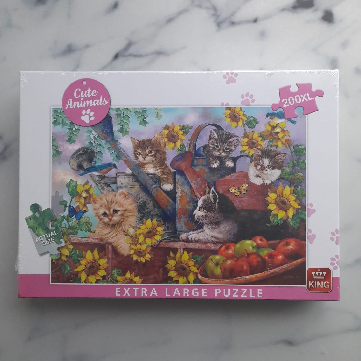 Nieuwe King Puzzel 200XL Cute Animals Kittens, Ophalen of Verzenden, Nieuw