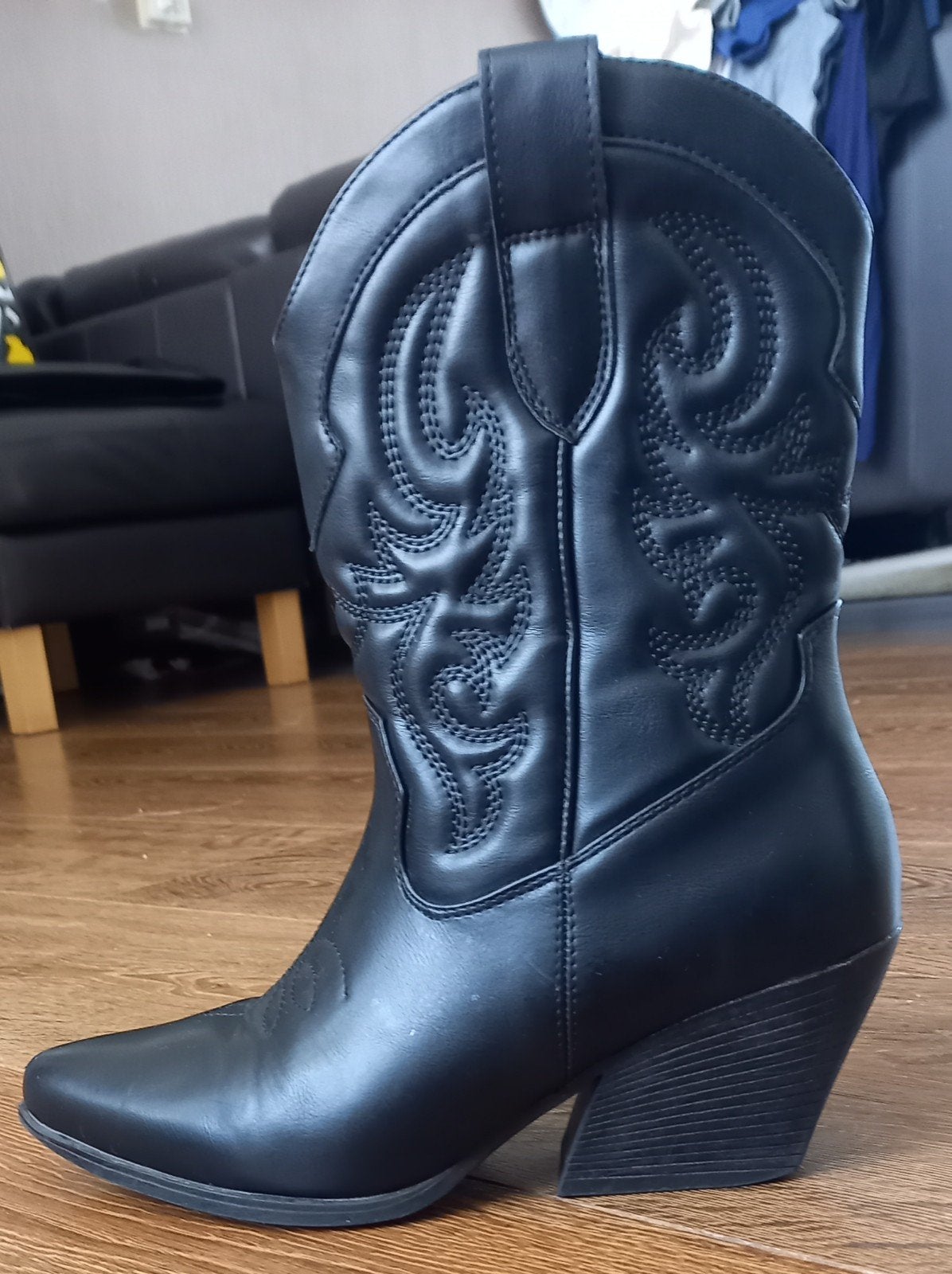 Cowboylaarzen, zwart. Maat 40, Ophalen, Hoge laarzen, Fosh, Zwart