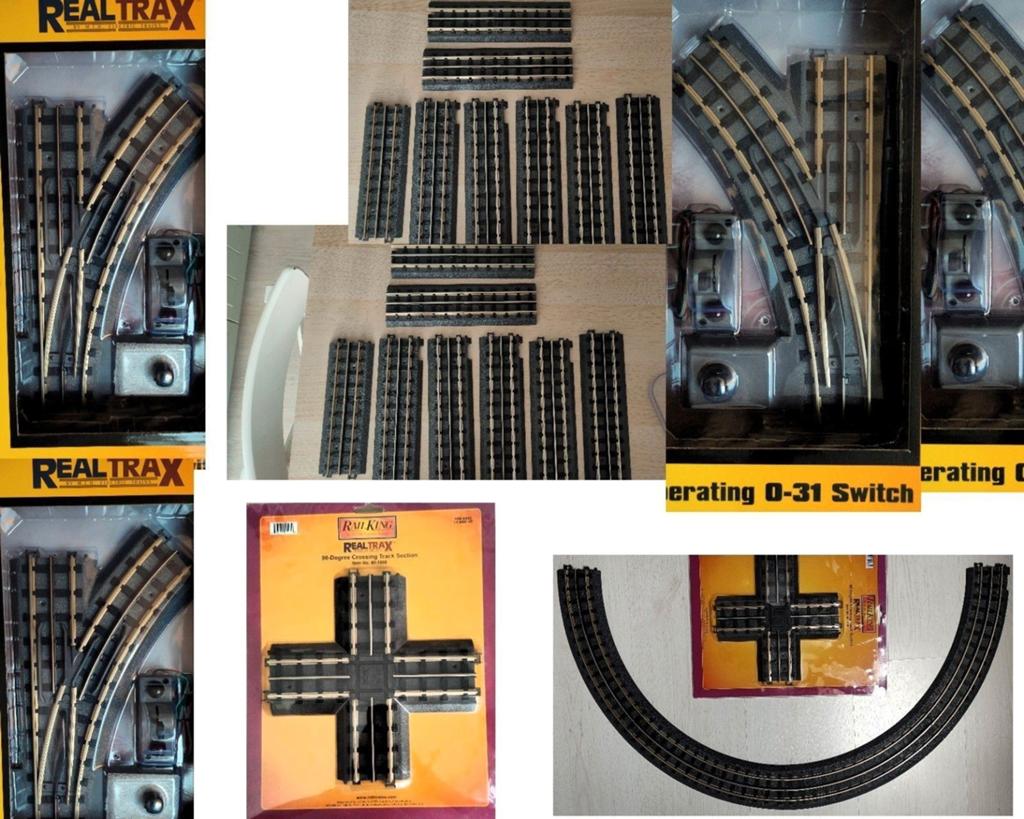RealTrax modelspoorrails en wissels - Grote set, Overige merken, Gebruikt, Gelijkstroom of Wisselstroom, Rails