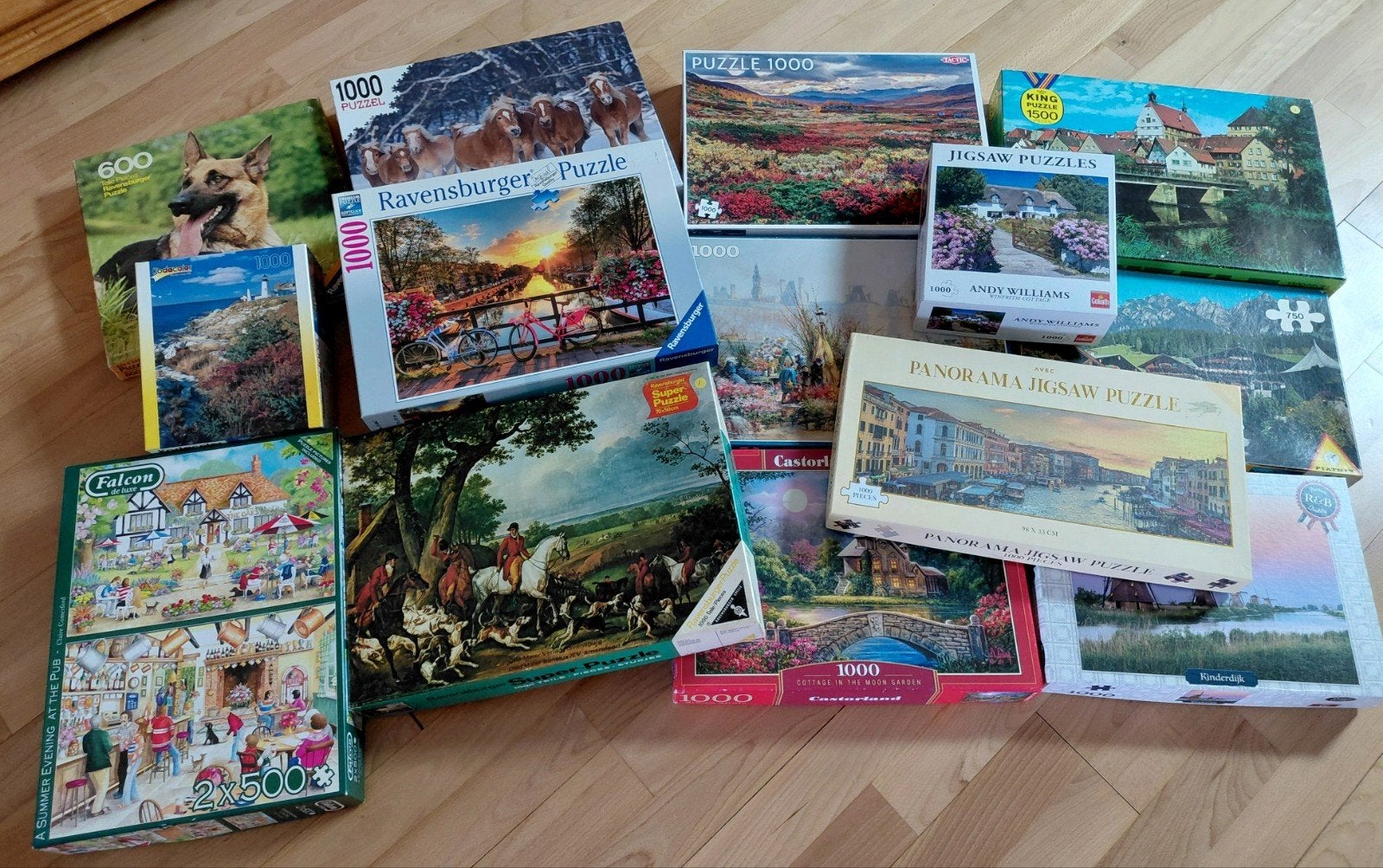 14 diverse legpuzzel puzzels in één koop, Ophalen of Verzenden, Gebruikt
