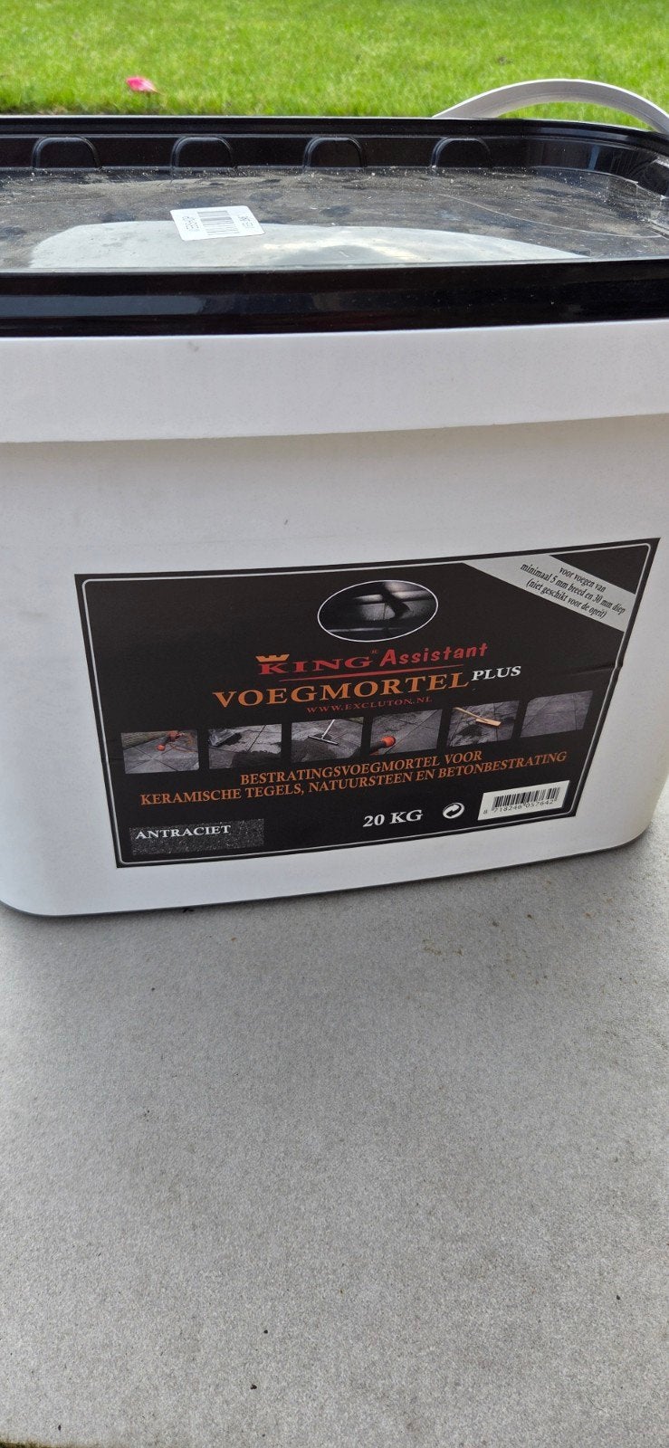King Assistant Voegmortel Plus Antraciet 20 KG, Ophalen, Nieuw, Overige materialen, Overige typen