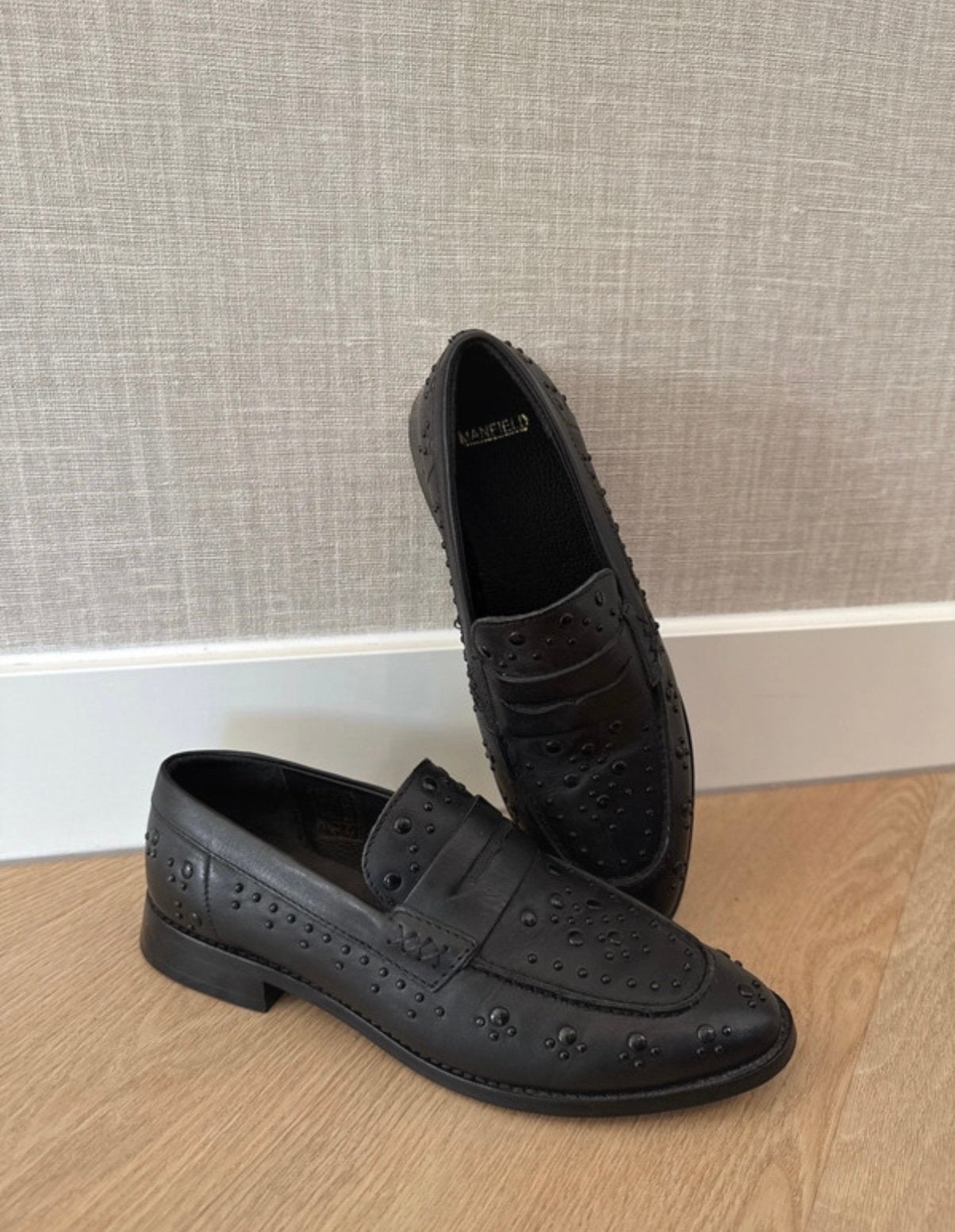Manfield Loafers Zwart – Maat 36, Kleding | Dames, Nieuw, Ophalen of Verzenden, Instappers, Zwart