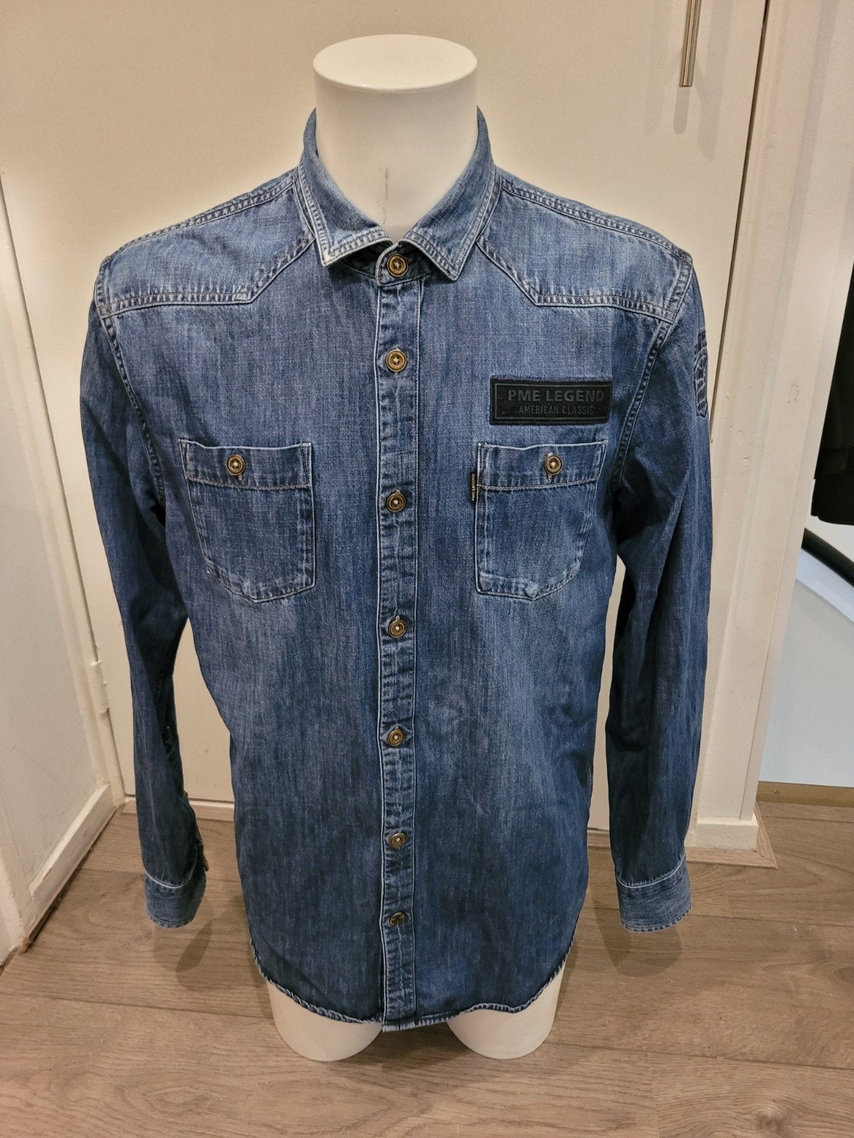 Leuke Pme Legend spijker overhemd maat XL, Kleding | Heren, Overhemden, Blauw, Pall Mall PME Legend, Ophalen of Verzenden, Zo goed als nieuw