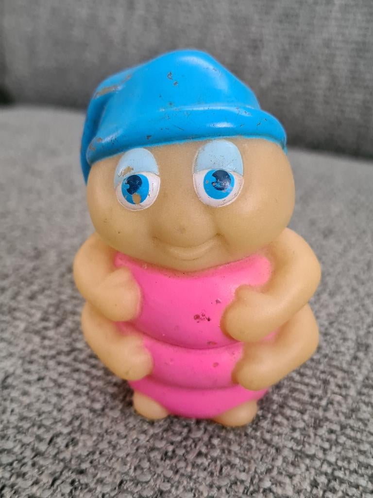 Playskool glo friends worm glow in the dark vintage roze, Gebruikt, Ophalen of Verzenden, Playskool, Nvt
