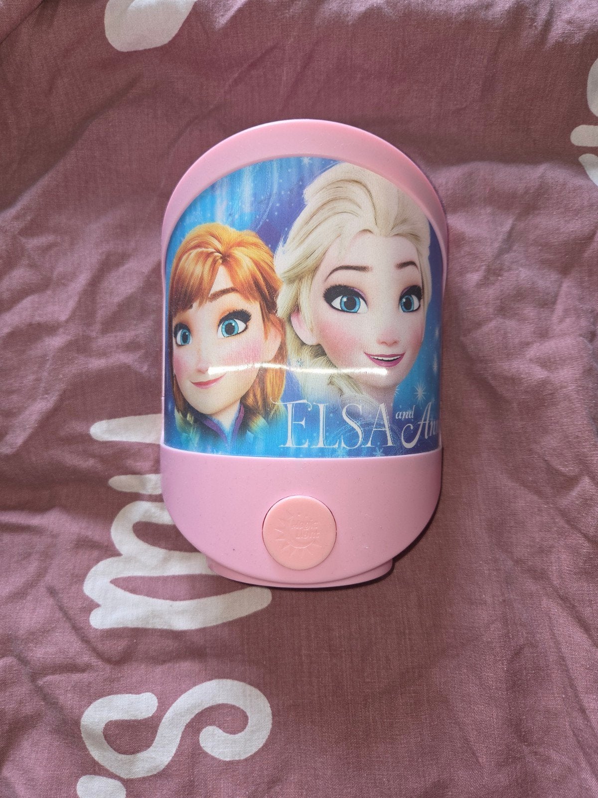 Frozen Elsa en Anna Magic Light Nachtlampje, Ophalen of Verzenden, Gebruikt, Meisje