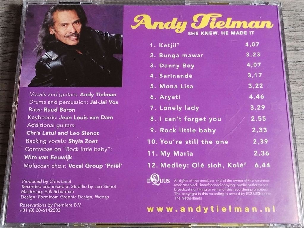 Andy Tielman - She Knew, He Made It, Cd's en Dvd's, Ophalen of Verzenden, Zo goed als nieuw