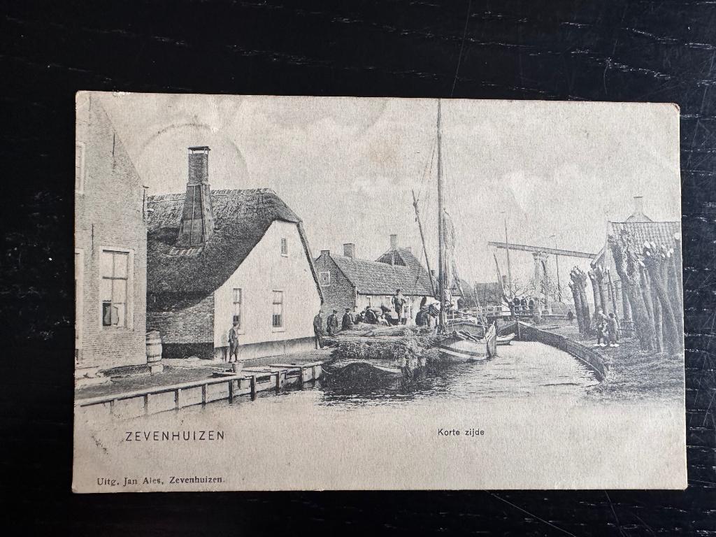 Zevenhuizen Korte Zijde 1906, Verzamelen, Ansichtkaarten | Nederland, Verzenden, Voor 1920, Gelopen, Zuid-Holland