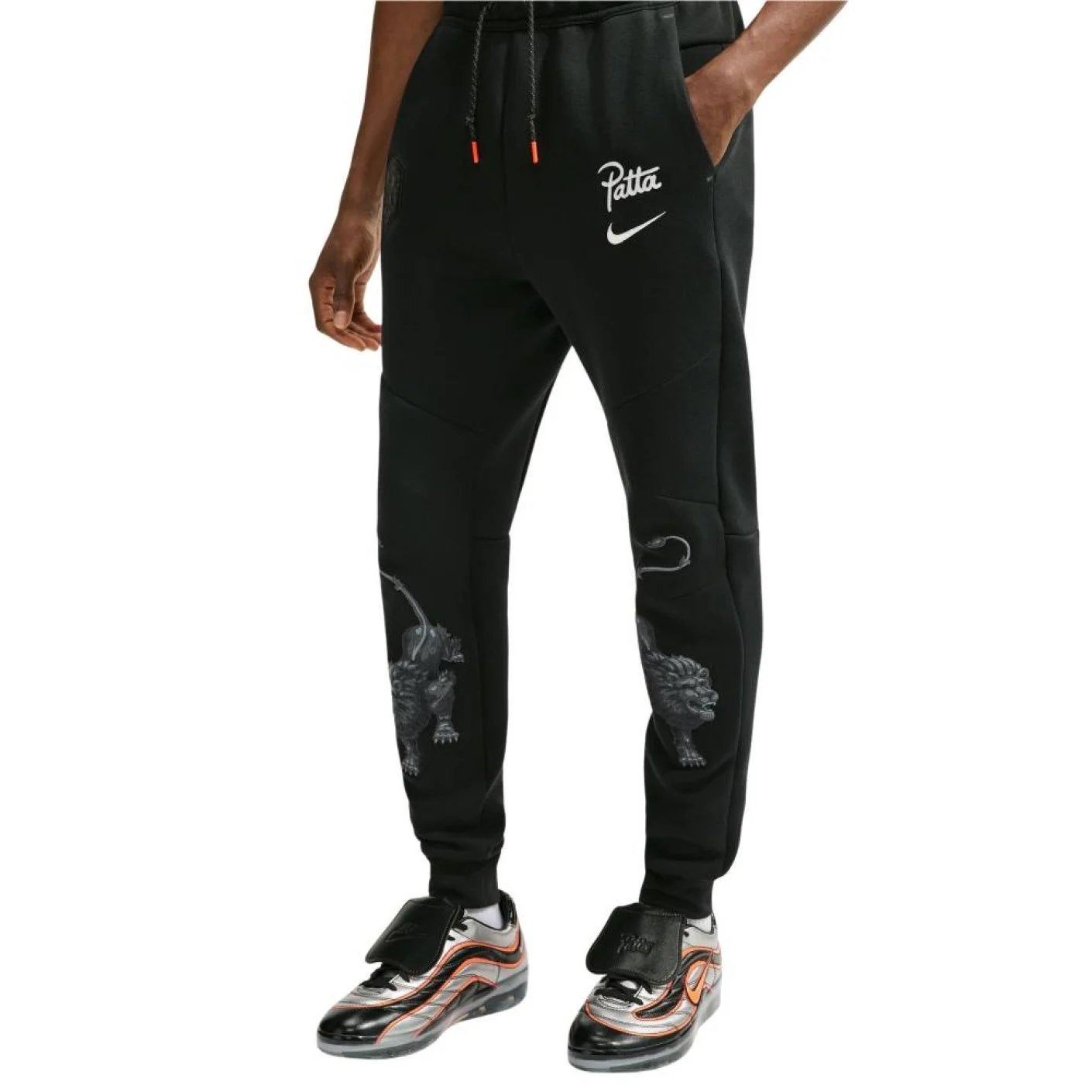 Nederland x Patta Tech Fleece Joggingbroek - Maat S, Zwart, Nieuw, Ophalen of Verzenden, Voetbal