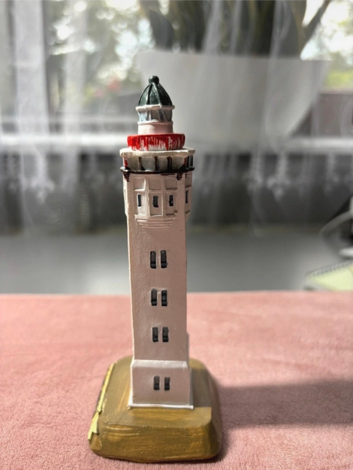 Miniatuur vuurtoren Harlingen - Decoratief object, Ophalen of Verzenden, Zo goed als nieuw