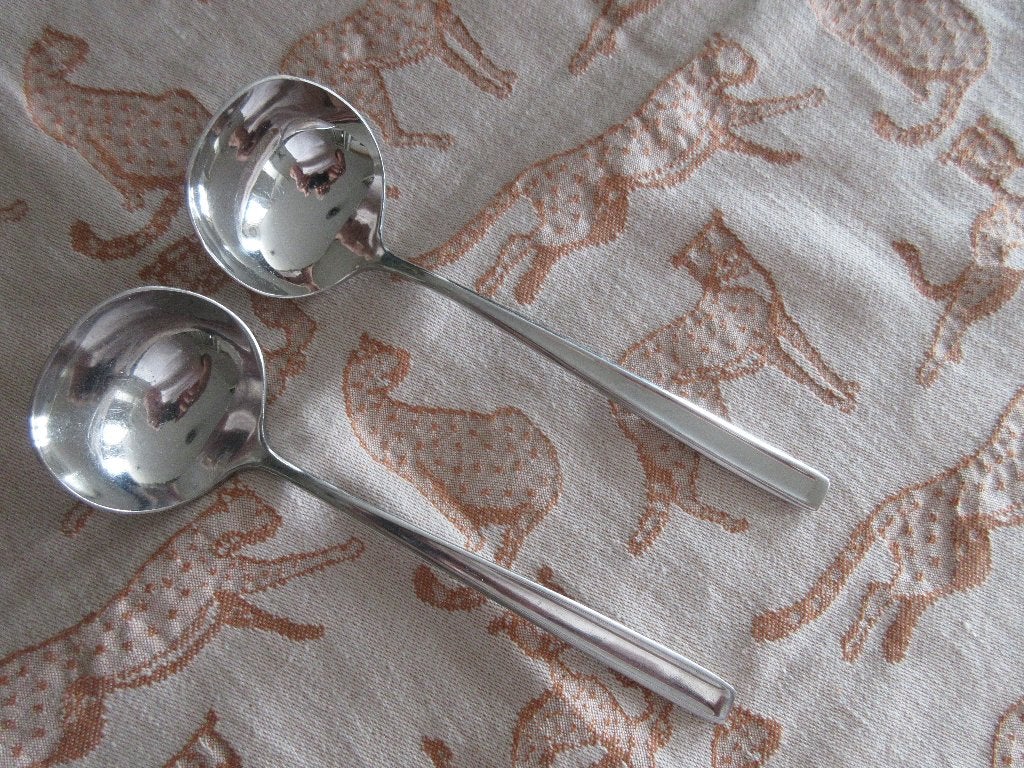 Gero Zilduro 740 Marcanti 2 Jus/Sauslepels voor € 4,00, Huis en Inrichting, Gebruikt, Gero, Los bestek, Ophalen of Verzenden