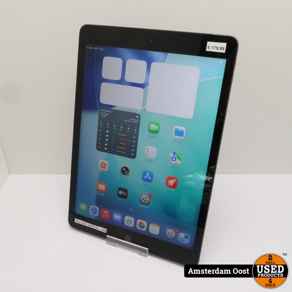 iPad 2020 8th Gen 32GB 4G + Wifi | in Prima Staat, Computers en Software, Apple iPads, Apple, Zo goed als nieuw, Support@apple.com